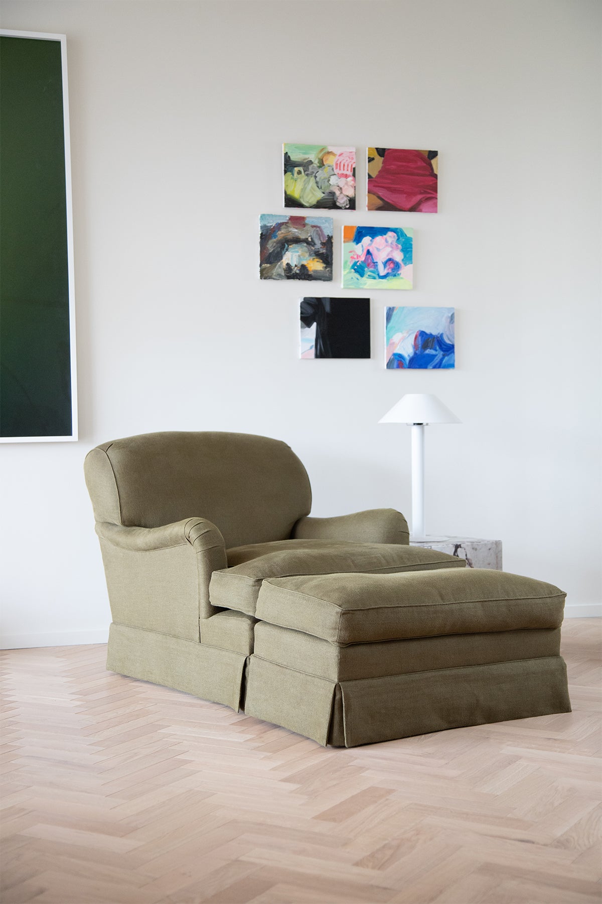 Spread Eagle Armchair with Footstool