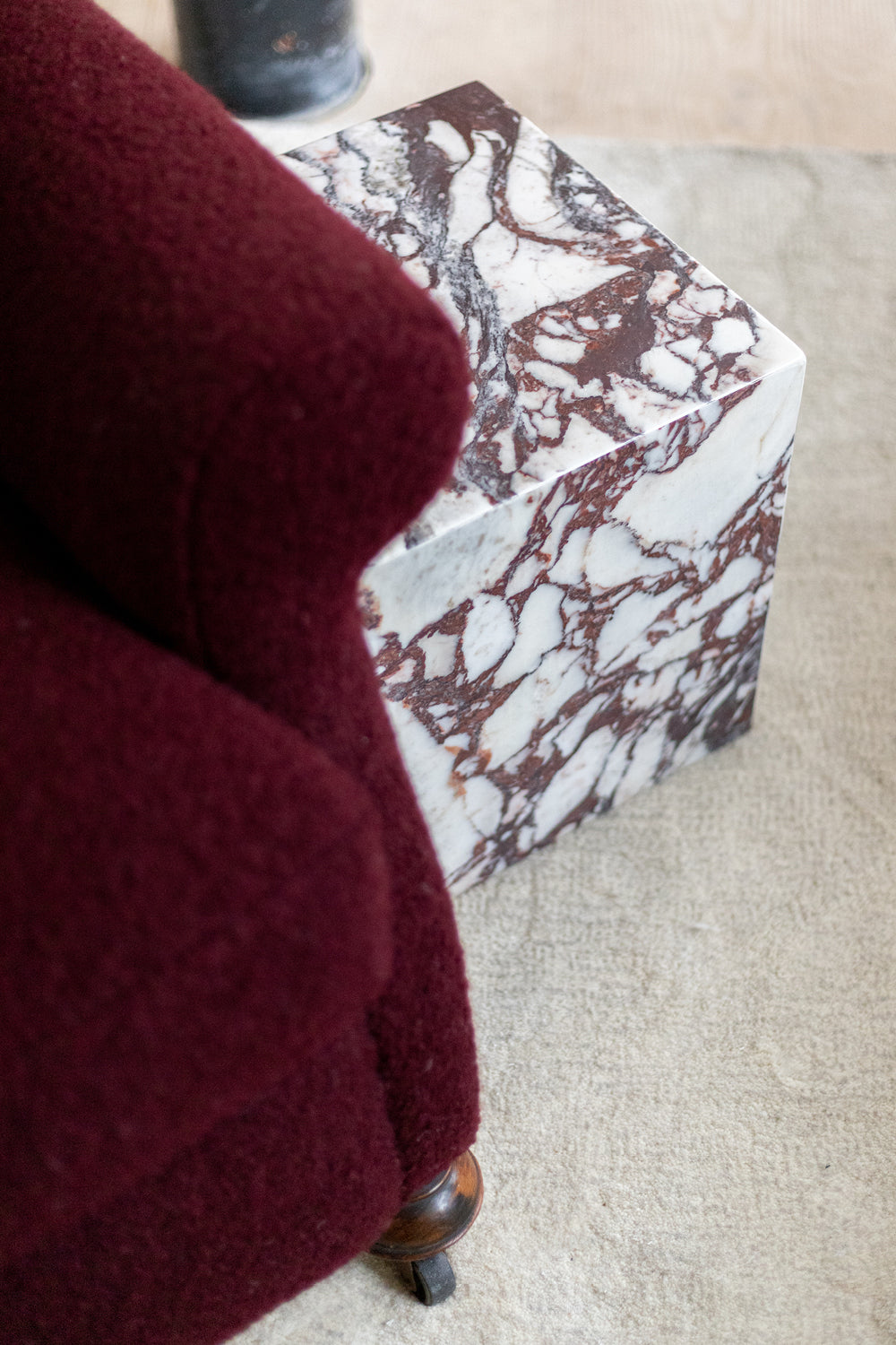 Marble Cube Side Table